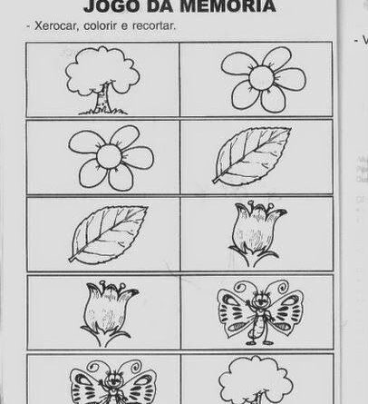 Jogos da Memória para Colorir